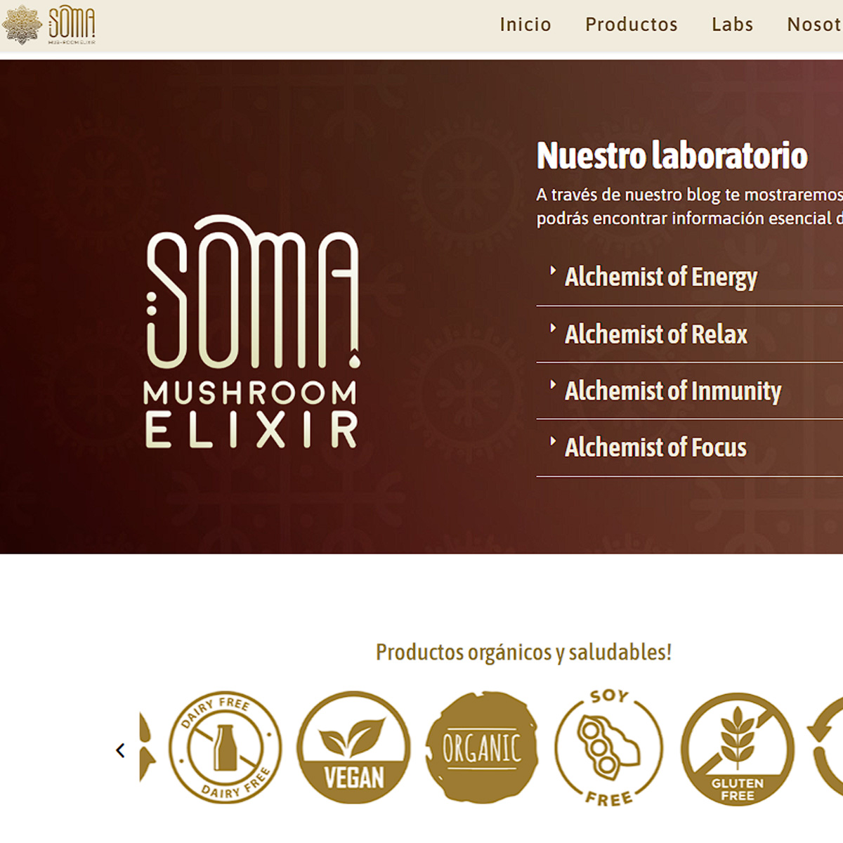 Servicio de diseño web soma mushroom elixir, Quilpué, Villa alemana, Viña del mar, Olmué, Limache