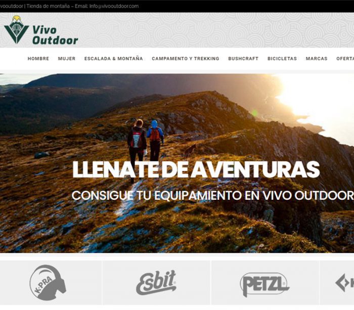 Servicio de Diseño Web, Página web - Vivooutdoor