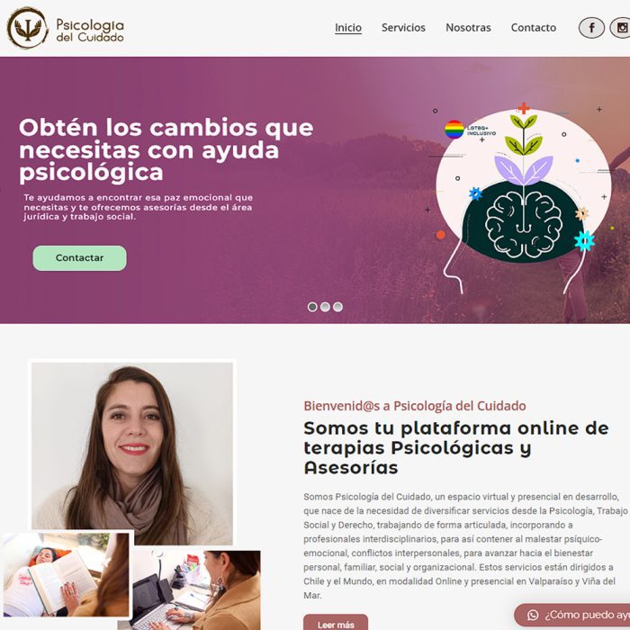 Psicología del cuidado, Diseño web, Quilpué, Villa alemana, Viña del mar, Olmué, Limache